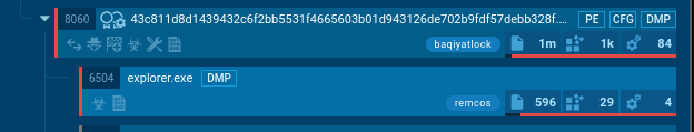 Remcos injected in Explorer