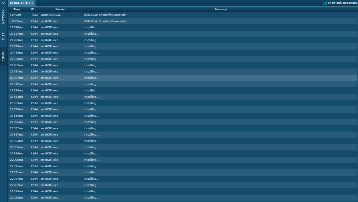 Dridex analysis in ANY.RUN