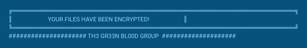 The malware creates a ransom note
