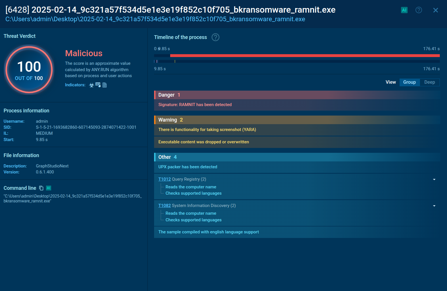 Ramnit analysis in the ANY.RUN Sandbox